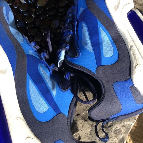 Nike Air Max 270 React Pacific/Hyper Blue CI3866 400 running Size 8.5 men's - Picture 5 of 16